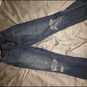 Ripped Abercrombie dark wash jeans